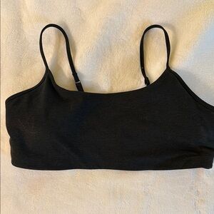 Vuori heathered black halo essential bra XXL